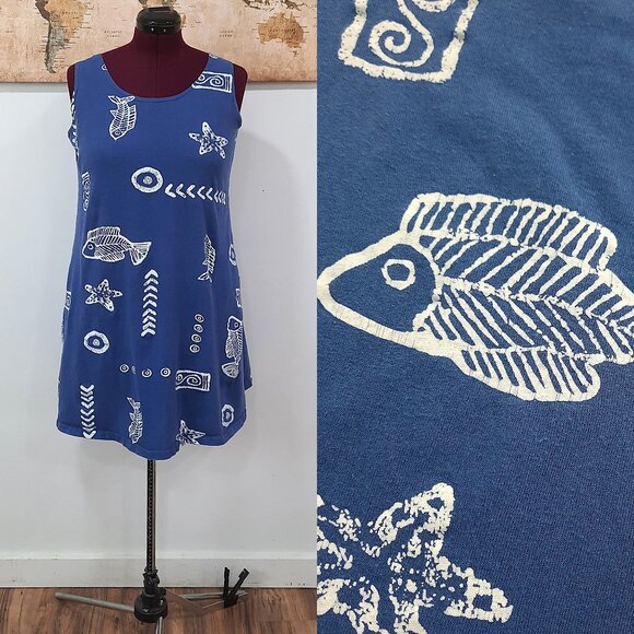 vintage Dresses & Skirts - Vtg 90s ocean themed casual dress - Passion Fruit brand